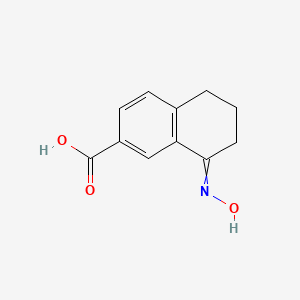 molecular formula C11H11NO3 B594957 8-hydroxyimino-6,7-dihydro-5H-naphthalene-2-carboxylic acid CAS No. 130532-67-1