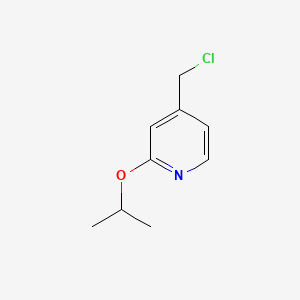 molecular formula C9H12ClNO B594961 4-(Chloromethyl)-2-isopropoxypyridine CAS No. 1249634-97-6