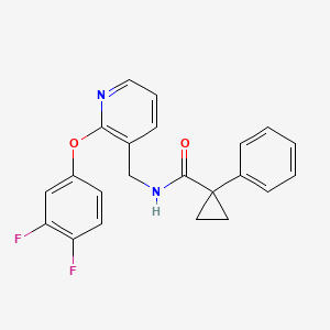 molecular formula C22H18F2N2O2 B5949611 N-{[2-(3,4-difluorophenoxy)pyridin-3-yl]methyl}-1-phenylcyclopropanecarboxamide 