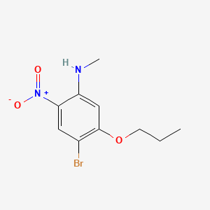 molecular formula C10H13BrN2O3 B594966 4-Bromo-N-methyl-2-nitro-5-propoxyaniline CAS No. 1311197-92-8