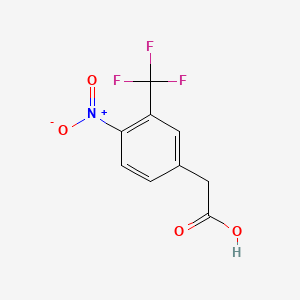 molecular formula C9H6F3NO4 B594969 [4-Nitro-3-(trifluoromethyl)phenyl]acetic acid CAS No. 1214332-25-8