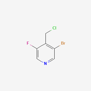 molecular formula C6H4BrClFN B594970 3-Bromo-4-(chloromethyl)-5-fluoropyridine CAS No. 1227573-06-9