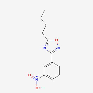 molecular formula C12H13N3O3 B594976 5-Butyl-3-(3-nitrophenyl)-1,2,4-oxadiazole CAS No. 10185-66-7