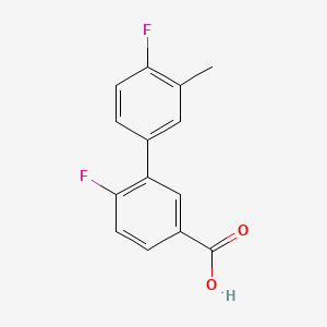 molecular formula C14H10F2O2 B594978 4-氟-3-(4-氟-3-甲基苯基)苯甲酸 CAS No. 1261949-48-7