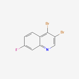 molecular formula C9H4Br2FN B594980 3,4-Dibromo-7-fluoroquinoline CAS No. 1211715-14-8