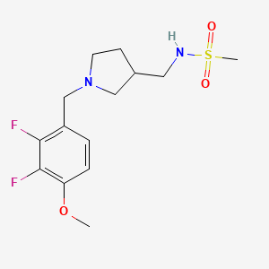 molecular formula C14H20F2N2O3S B5949866 N-{[1-(2,3-difluoro-4-methoxybenzyl)pyrrolidin-3-yl]methyl}methanesulfonamide 
