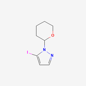 molecular formula C8H11IN2O B594988 5-Iodo-1-(tetrahydro-2H-pyran-2-yl)-1H-pyrazole CAS No. 1311197-82-6