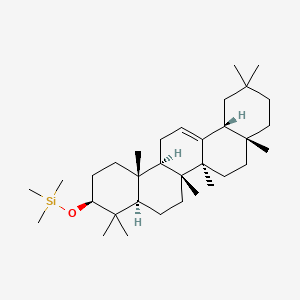 molecular formula C33H58OSi B594996 [(3S,4aR,6aR,6bS,8aR,12aR,14aR,14bR)-4,4,6a,6b,8a,11,11,14b-octamethyl-1,2,3,4a,5,6,7,8,9,10,12,12a,14,14a-tetradecahydropicen-3-yl]oxy-trimethylsilane CAS No. 1721-67-1