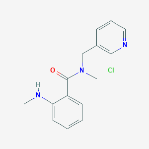 molecular formula C15H16ClN3O B5949971 N-[(2-chloropyridin-3-yl)methyl]-N-methyl-2-(methylamino)benzamide 