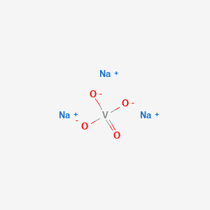 molecular formula Na3VO4<br>Na3O4V B000595 Sodium orthovanadate CAS No. 13721-39-6
