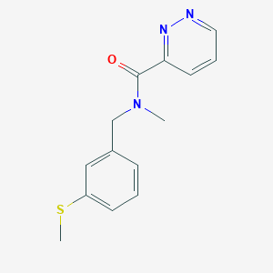 molecular formula C14H15N3OS B5950087 N-methyl-N-[3-(methylthio)benzyl]pyridazine-3-carboxamide 