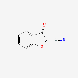 molecular formula C9H5NO2 B595009 3-Oxo-2,3-dihydrobenzofuran-2-carbonitrile CAS No. 1640-99-9