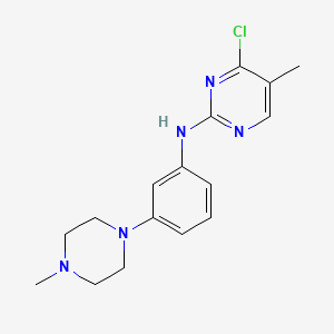 molecular formula C16H20ClN5 B595011 4-Chloro-5-methyl-N-(3-(4-methylpiperazin-1-YL)phenyl)pyrimidin-2-amine CAS No. 1245646-20-1