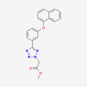 molecular formula C20H16N4O3 B595018 Methyl 2-[5-[3-(1-Naphthyloxy)phenyl]-2H-tetrazol-2-yl]acetate CAS No. 1314406-48-8