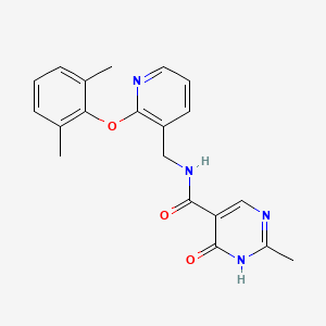 molecular formula C20H20N4O3 B5950199 N-{[2-(2,6-dimethylphenoxy)pyridin-3-yl]methyl}-2-methyl-6-oxo-1,6-dihydropyrimidine-5-carboxamide 