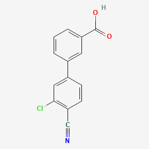 molecular formula C14H8ClNO2 B595020 3-(3-Chloro-4-cyanophenyl)benzoic acid CAS No. 1355247-06-1