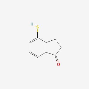 molecular formula C9H8OS B595023 4-Mercapto-indan-1-one CAS No. 1273663-71-0