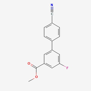 molecular formula C15H10FNO2 B595030 Methyl 3-(4-cyanophenyl)-5-fluorobenzoate CAS No. 1365271-88-0