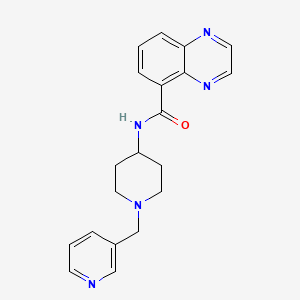 molecular formula C20H21N5O B5950325 N-[1-(pyridin-3-ylmethyl)piperidin-4-yl]quinoxaline-5-carboxamide 