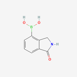 molecular formula C8H8BNO3 B595034 ISOINDOLIN-1-ONE-4-BORONIC ACID CAS No. 1214899-66-7