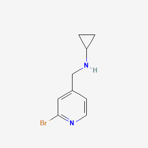 molecular formula C9H11BrN2 B595039 N-((2-Bromopyridin-4-yl)methyl)cyclopropanamine CAS No. 1289386-62-4