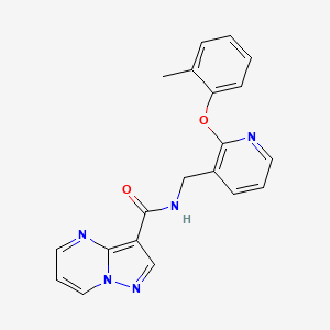 molecular formula C20H17N5O2 B5950404 N-{[2-(2-methylphenoxy)pyridin-3-yl]methyl}pyrazolo[1,5-a]pyrimidine-3-carboxamide 