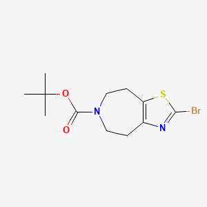 molecular formula C12H17BrN2O2S B595042 叔丁基 2-溴-4,5,7,8-四氢噻唑并[5,4-d]氮杂卓-6-甲酸酯 CAS No. 1352925-59-7