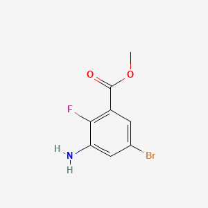 molecular formula C8H7BrFNO2 B595069 Methyl 3-amino-5-bromo-2-fluorobenzoate CAS No. 1339049-19-2