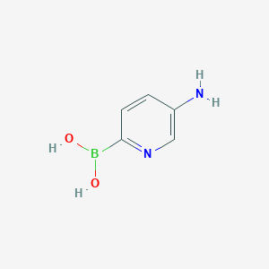molecular formula C5H7BN2O2 B059507 (5-Aminopyridin-2-yl)boronic acid CAS No. 1220909-75-0