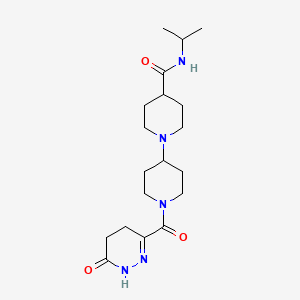 molecular formula C19H31N5O3 B5950706 N-isopropyl-1'-[(6-oxo-1,4,5,6-tetrahydropyridazin-3-yl)carbonyl]-1,4'-bipiperidine-4-carboxamide 