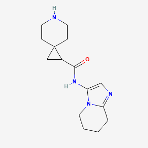 molecular formula C15H22N4O B5950775 N-(5,6,7,8-tetrahydroimidazo[1,2-a]pyridin-3-yl)-6-azaspiro[2.5]octane-1-carboxamide dihydrochloride 