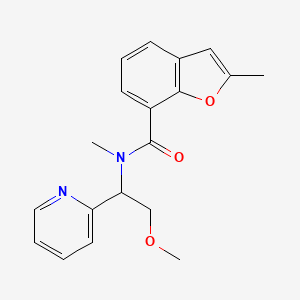 molecular formula C19H20N2O3 B5950801 N-(2-methoxy-1-pyridin-2-ylethyl)-N,2-dimethyl-1-benzofuran-7-carboxamide 