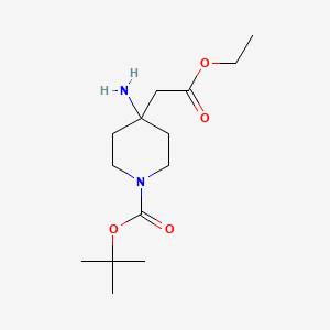 Tert-butyl 4-amino-4-(2-ethoxy-2-oxoethyl)piperidine-1-carboxylate
