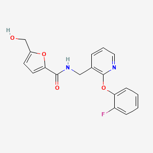 molecular formula C18H15FN2O4 B5950875 N-{[2-(2-fluorophenoxy)pyridin-3-yl]methyl}-5-(hydroxymethyl)-2-furamide 