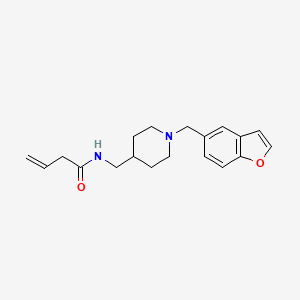 molecular formula C19H24N2O2 B5950889 N-{[1-(1-benzofuran-5-ylmethyl)piperidin-4-yl]methyl}but-3-enamide 