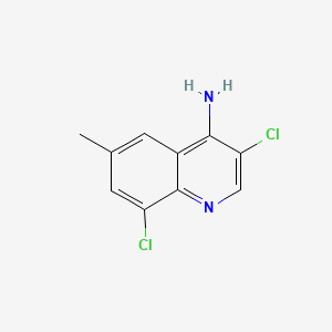 molecular formula C10H8Cl2N2 B595090 3,8-Dichloro-6-methylquinolin-4-amine CAS No. 1209650-84-9