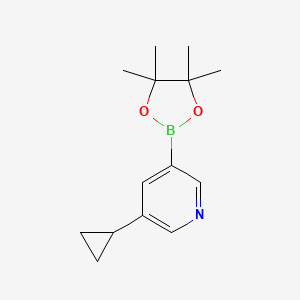 3-Cyclopropyl-5-(4,4,5,5-tetramethyl-1,3,2-dioxaborolan-2-yl)pyridine