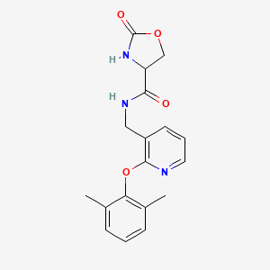 molecular formula C18H19N3O4 B5950980 N-{[2-(2,6-dimethylphenoxy)pyridin-3-yl]methyl}-2-oxo-1,3-oxazolidine-4-carboxamide 