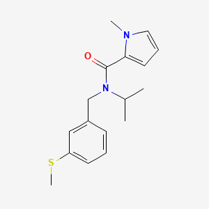 molecular formula C17H22N2OS B5950982 N-isopropyl-1-methyl-N-[3-(methylthio)benzyl]-1H-pyrrole-2-carboxamide 