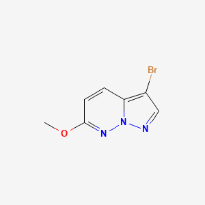 molecular formula C7H6BrN3O B595108 3-Bromo-6-methoxypyrazolo[1,5-b]pyridazine CAS No. 1246552-73-7