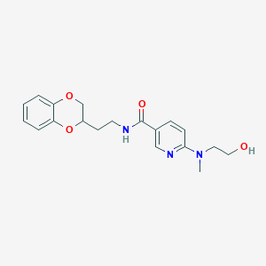 molecular formula C19H23N3O4 B5951099 N-[2-(2,3-dihydro-1,4-benzodioxin-2-yl)ethyl]-6-[(2-hydroxyethyl)(methyl)amino]nicotinamide 