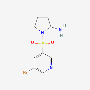 molecular formula C9H12BrN3O2S B595110 1-(5-Bromopyridin-3-ylsulfonyl)pyrrolidin-2-amine CAS No. 1248815-49-7