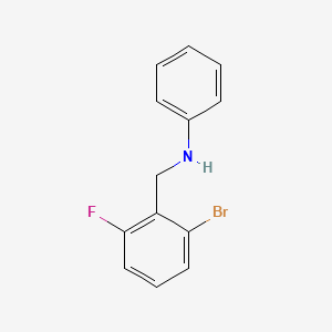 molecular formula C13H11BrFN B595111 N-Phenyl 2-bromo-6-fluorobenzylamine CAS No. 1365271-82-4