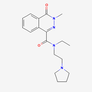 molecular formula C18H24N4O2 B5951198 N-ethyl-3-methyl-4-oxo-N-(2-pyrrolidin-1-ylethyl)-3,4-dihydrophthalazine-1-carboxamide 