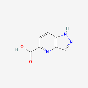molecular formula C7H5N3O2 B595129 1H-Pyrazolo[4,3-B]pyridine-5-carboxylic acid CAS No. 1260670-03-8