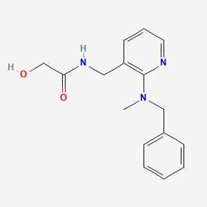 molecular formula C16H19N3O2 B5951337 N-({2-[benzyl(methyl)amino]pyridin-3-yl}methyl)-2-hydroxyacetamide 