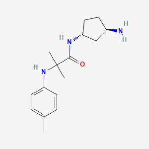molecular formula C16H25N3O B5951343 N~1~-[rel-(1R,3R)-3-aminocyclopentyl]-2-methyl-N~2~-(4-methylphenyl)alaninamide dihydrochloride 