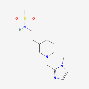 molecular formula C13H24N4O2S B5951349 N-(2-{1-[(1-methyl-1H-imidazol-2-yl)methyl]piperidin-3-yl}ethyl)methanesulfonamide 