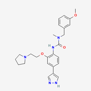 Urea, N-[(3-methoxyphenyl)methyl]-N-methyl-N'-[4-(1H-pyrazol-4-yl)-2-[2-(1-pyrrolidinyl)ethoxy]phenyl]-