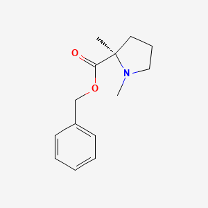 molecular formula C14H19NO2 B595141 benzyl (2R)-1,2-dimethylpyrrolidine-2-carboxylate CAS No. 1268521-48-7